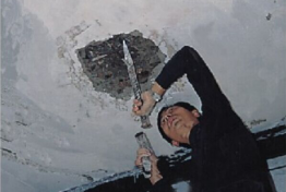 顶板漏水带水堵漏施工