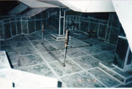 喷泉池漏水不砸砖施工